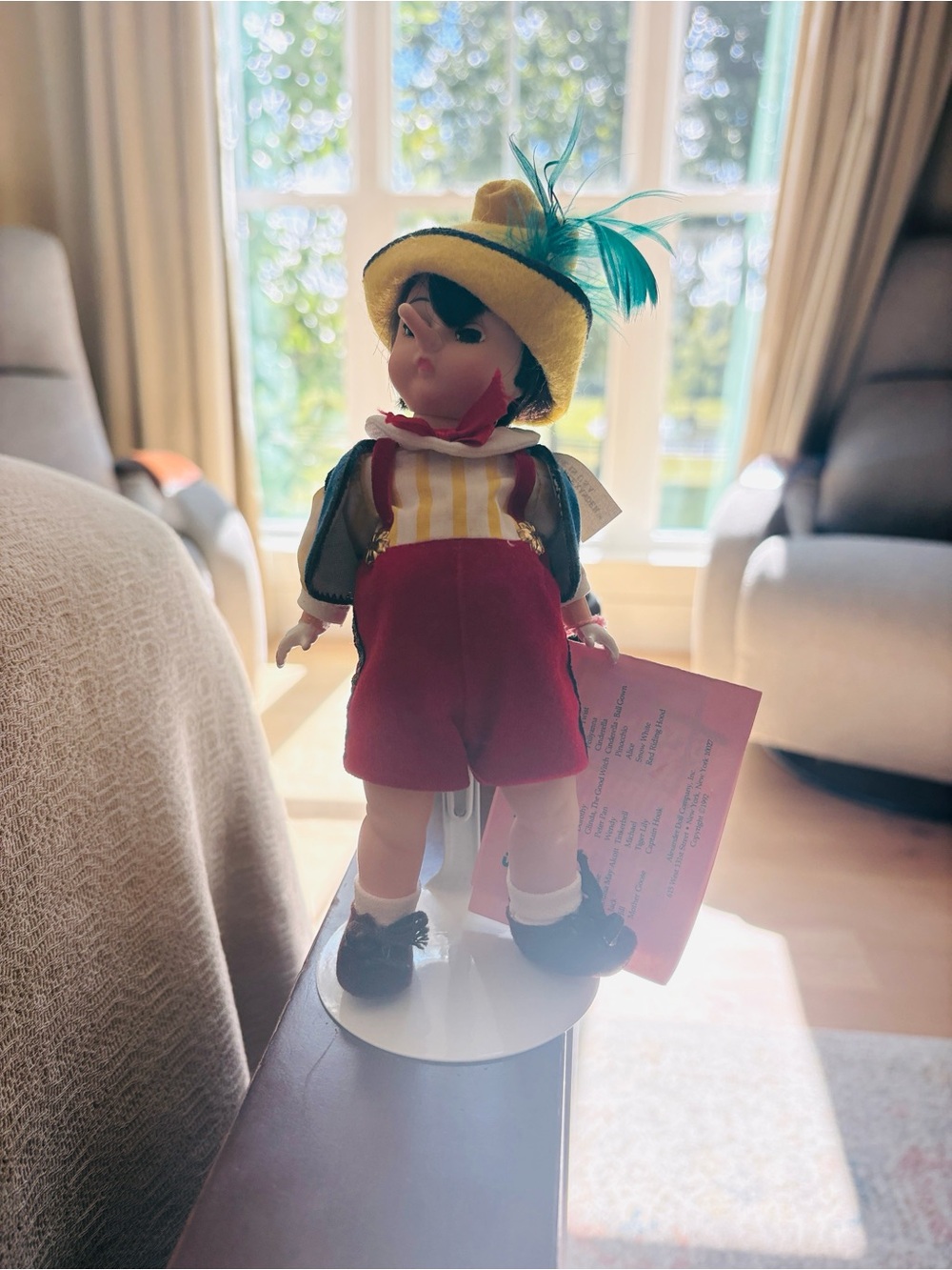 Kids Decorative Doll with Yellow Hat and Red Outfit